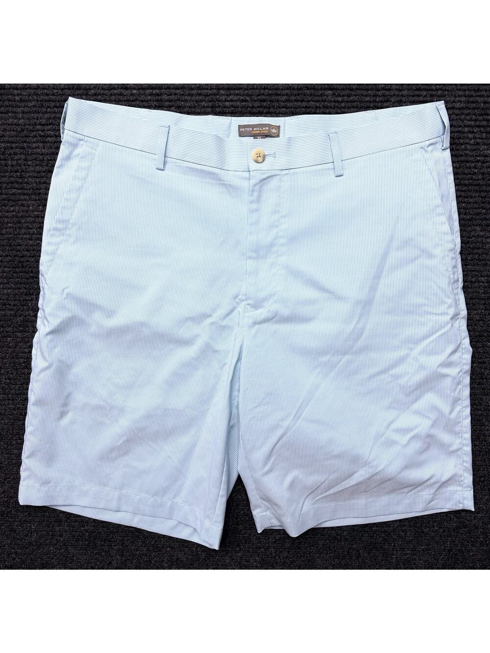 Peter Millar Pale Blue Flat-Front Men's Shorts